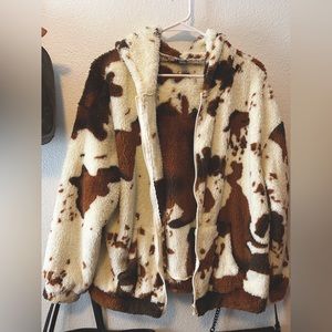 Cozy Cow Jacket SHEIN